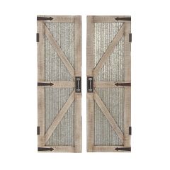 Wd Mtl Barn Door (2Pcs) M.89356